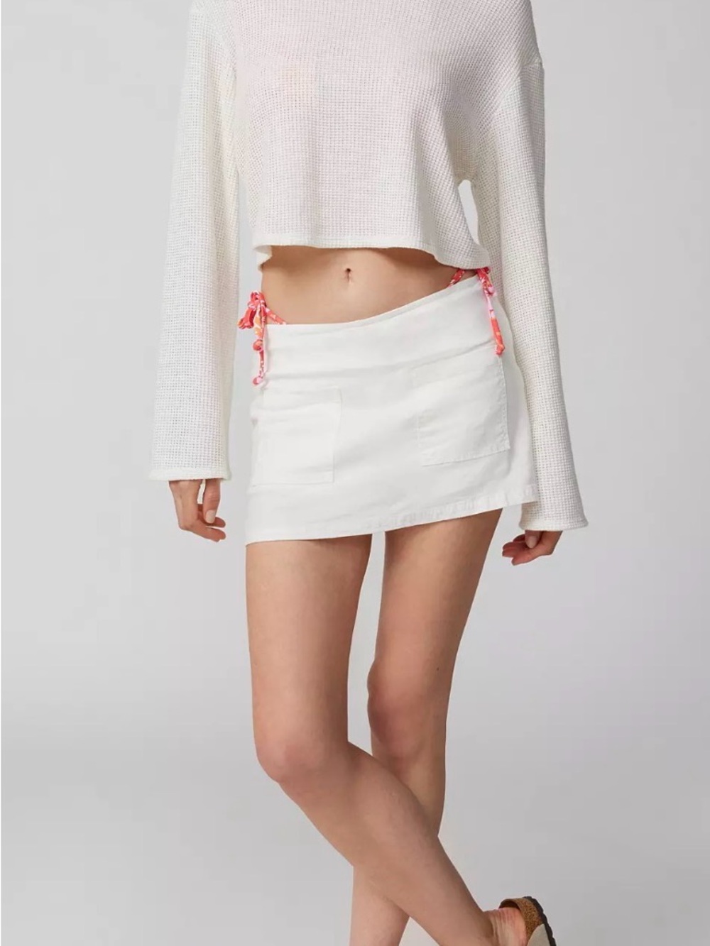 Urban Outfitters White Mini Skort